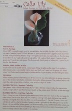 Pick Up Sticks Felted Flowers Calla Lily Leaf Stem 8.5x5.5" brochure