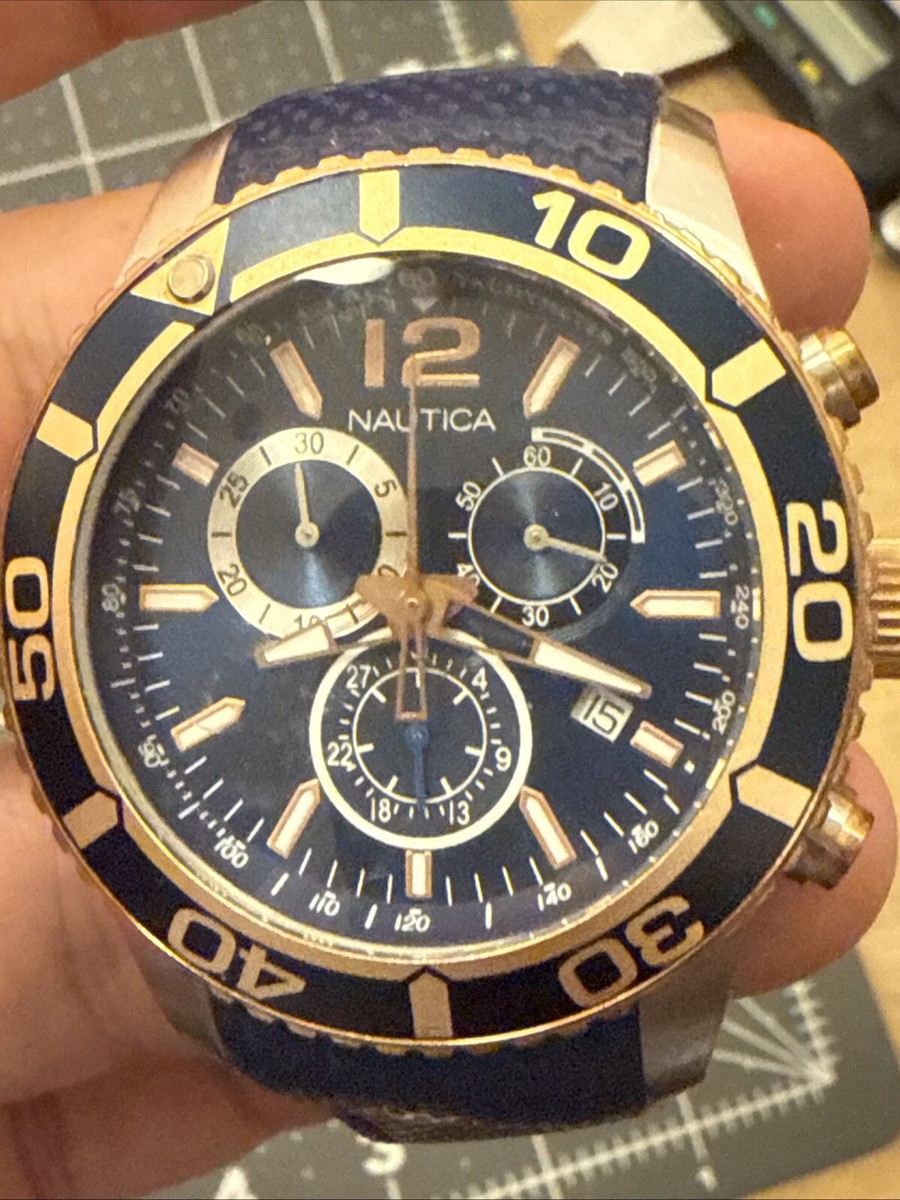 Nautica Quartz Chronograph Tachymeter Blue Dial Men's Watch