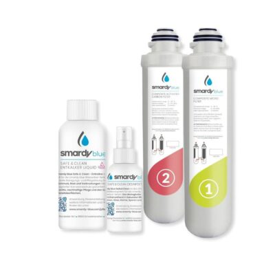 4in1 FILTERSET FÜR WASSERBAR SMARDY BLUE NOURA INKLUSIVE DESINFEKTION ENTKALKER