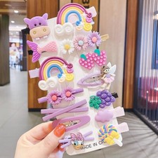 14pcs Princess Hair Clips for Girls with Cute Designs