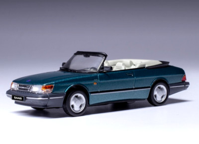 IXO 1/43 DIECAST 1991 SAAB 900 OPEN CABRIOLET CABRIO DARK METALLIC GREEN CLC578