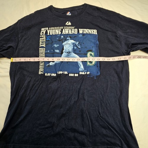 Seattle Mariners Felix Hernandez Cy Young Award Winner 2010 T Shirt Men XL - Picture 6 of 6