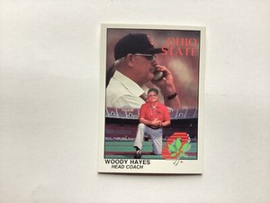Ohio State University Football Card Great Coach  Woody Hayes Mint. OSU. Go Bucks
