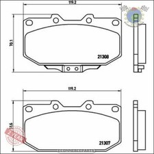 Kit Bremsbeläge Brembo Vorderachse für NISSAN SILVIA 300ZX SUBARU IMPREZA TOYOT