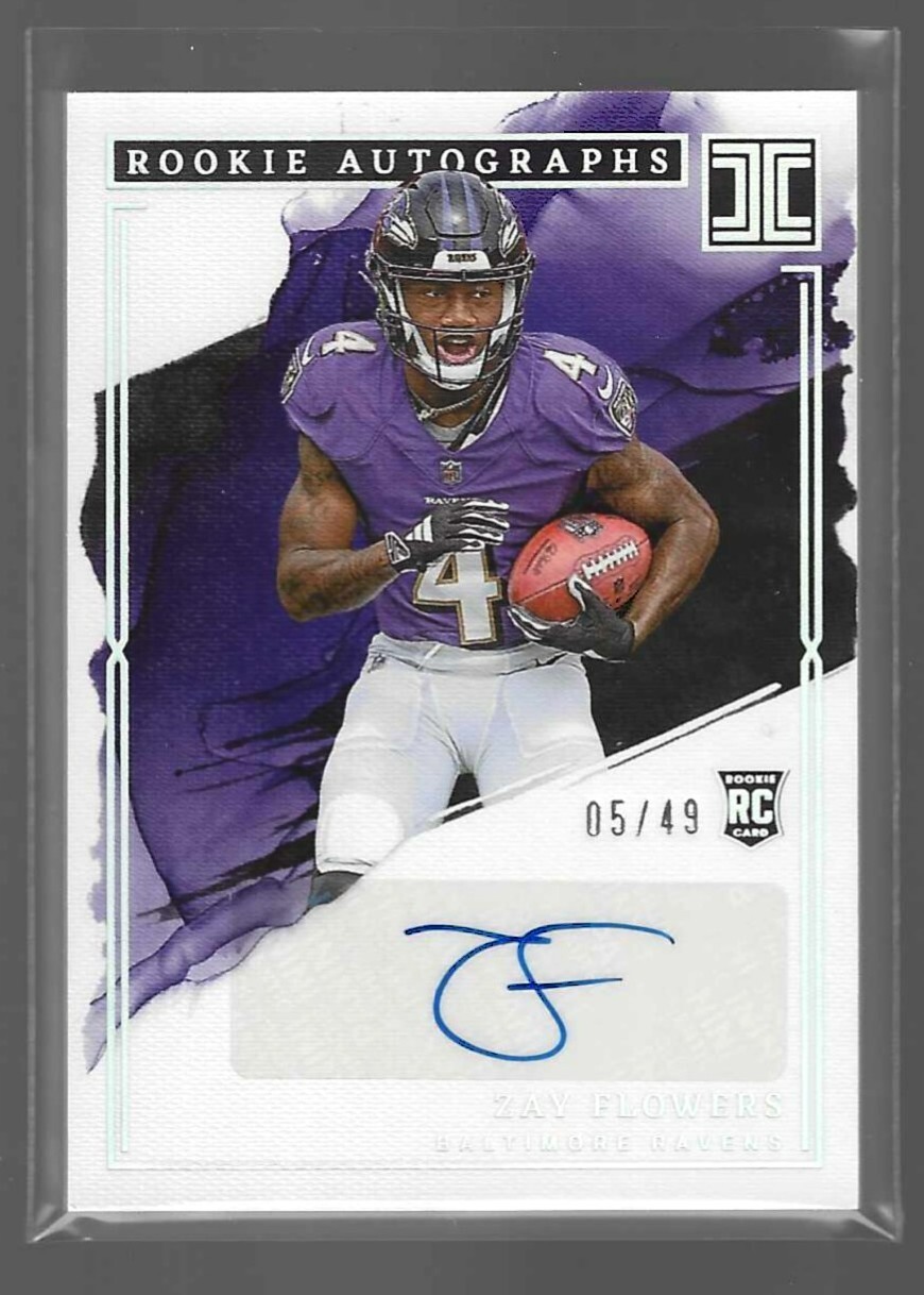 Zay Flowers Panini Impeccable Rookie Autographs #RAZF Silver