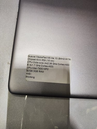 Huawei MediaPad M5 lite 10 Tablet - Used, Octa-Core 32GB 3GB RAM Working - Afbeelding 14 van 15
