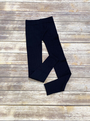RD Style Women's Textured Fleece Ribbed Tights Black Size XS/S, M/L