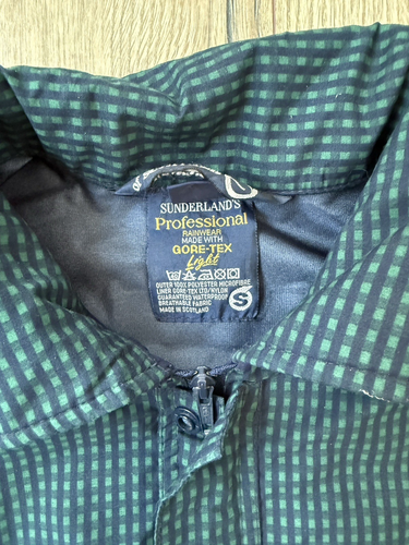 SUNDERLAND OF SCOTLAND Waterproof Gore Tex Golf Jacket-Blue / Green-Large-VGC - Picture 6 of 9