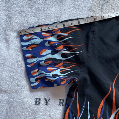 【PRADA】DOUBLE-MATCH FLAMES PRINT SHIRT M 34332894?w=400