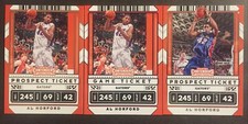 (3) 2020 Contenders Draft Al Horford #’d /99 Game Ticket Blue + Variation + Base