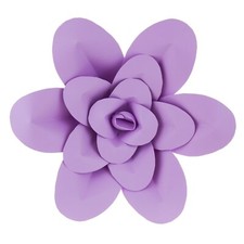 Mega Crafts - 16" Handmade Paper Pedal Flower - Lavender, 1PC