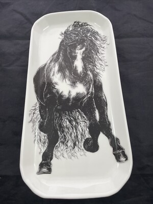 Royal Crown Derby Equus White And Black Full  Horse