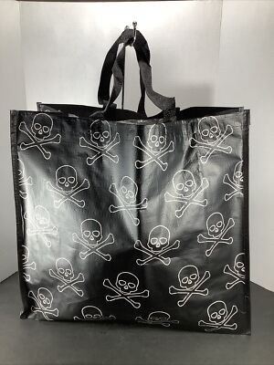 New~XL  Skull & Crossbones Reusable Shopping Bag -Marshall s