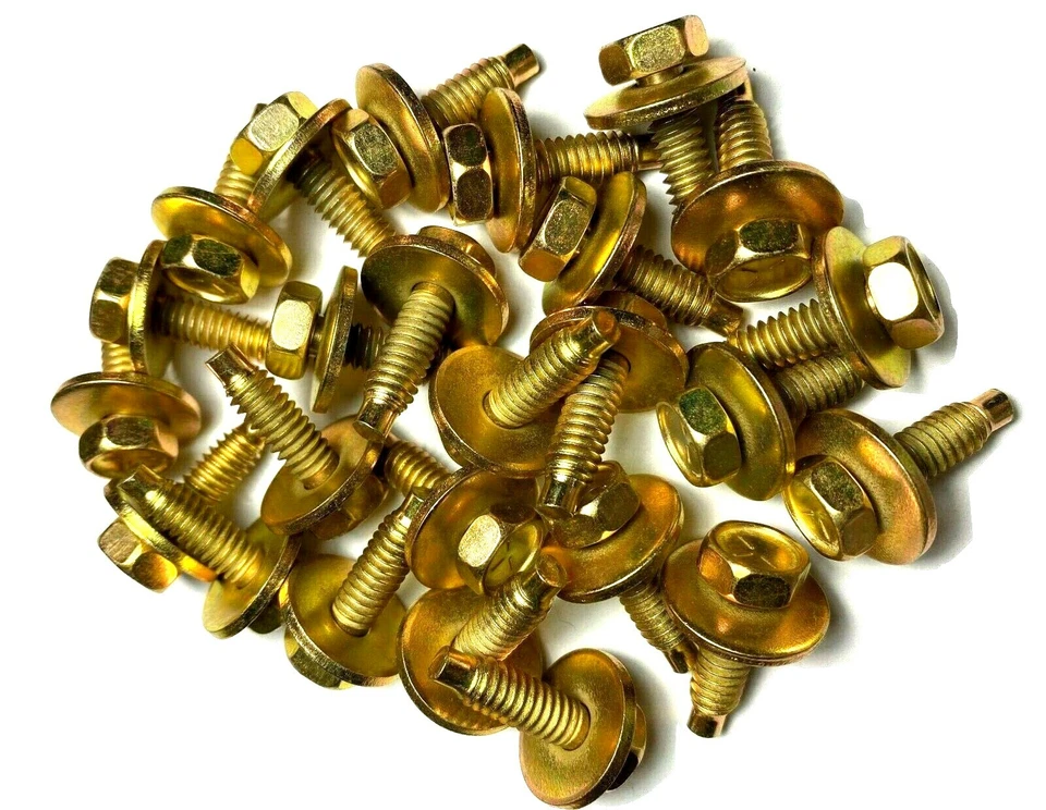 1/4" Body Bolts & U-Nut Clips 1/4-20 x 15/16" (25 Pcs Each) #1606 (1356/864) OAS Foto 2 de 4