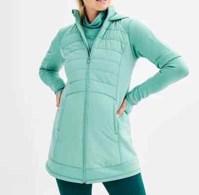 Tek Gear Women's River Moss Long Mixed Media Jacket (WT33A206RS