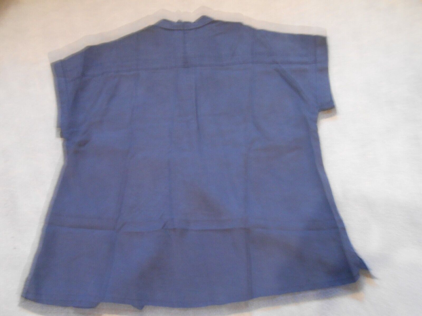 HM Bluse Damenbluse Damenhemd Kurzarmbluse Lyocell blau Kurzarm Gr. 46