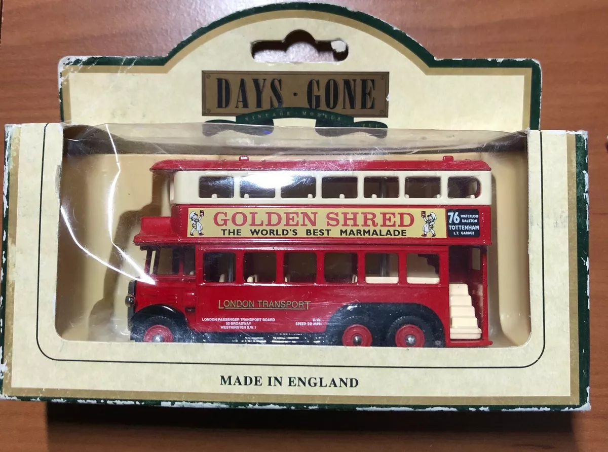 Vintage Lledo London Double Decker Bus Made in England Days Gone Die Cast 