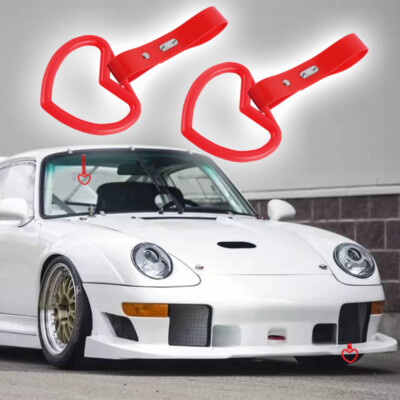 Fekey&JF 2 anelli Tsurikawa a forma di cuore, per auto, paraurti