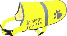 Yellow Safety Reflective Lightweight Vest with Leash Hole 5 Sizes