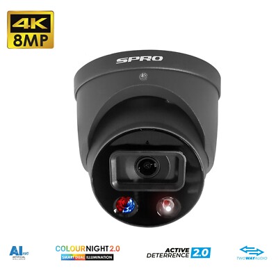 SPRO 8MP IP Smart Dual Beleuchtung Turm CCTV Kamera mit aktiver Abschreckung