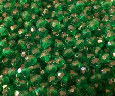 500 Pcs 8mm Translucent Green Round Crystal Faceted Plastic Craft Beads