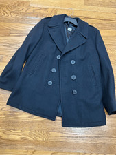 Vintage U.s. Navy Peacoat Crown Clothing Co. Woman’s 14r Wool No Flaws. Good Con