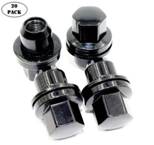 20 14x1.5 Black OEM Replacement Lug Nuts Land Range Rover HSE Sport Supercharged