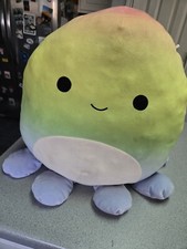 Squishmallows Medium 16" Elodie The Pastel Rainbow Ombre Girl Octopus Plush Toy