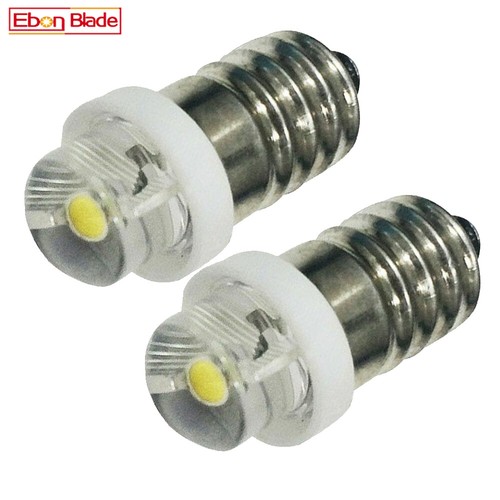 Ruiandsion E10 Bulb Bedroom Light Bulbs Screw in LED Lights Outdoor Flashlight Replacement 12V 450Lm White 2Pcs