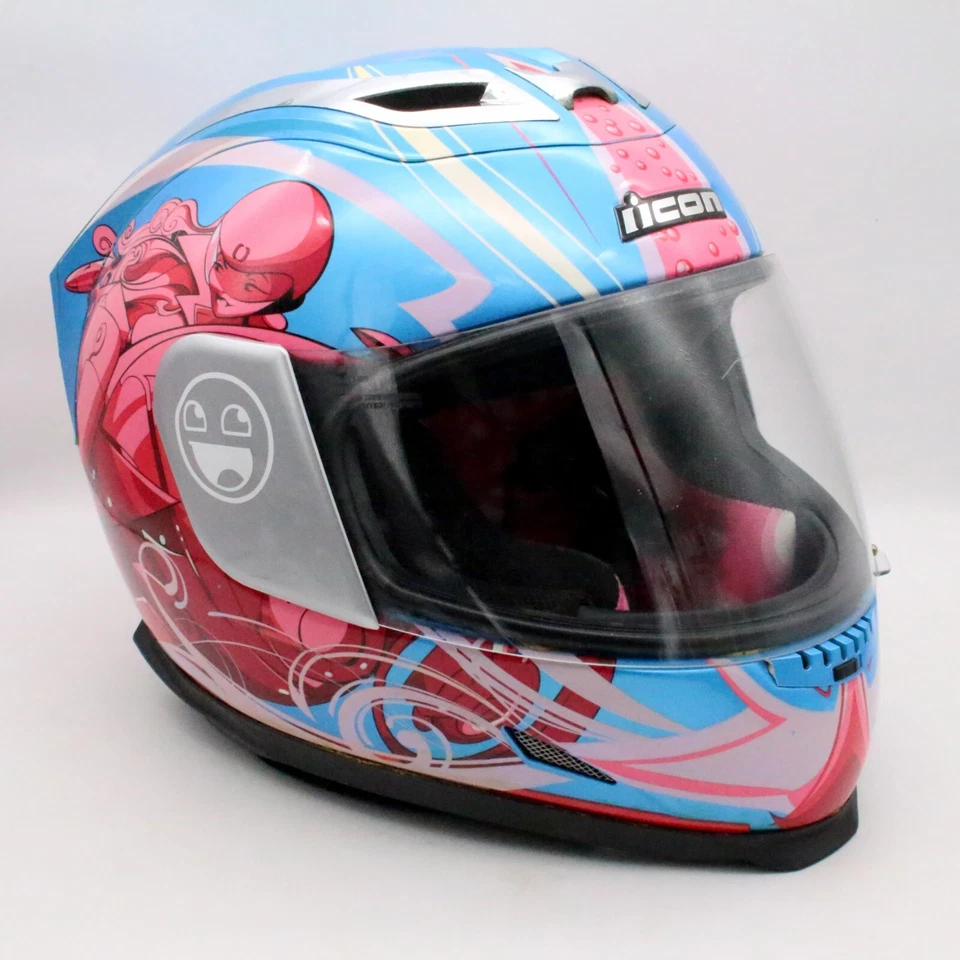 Casco de motocicleta Icon Siren Airframe cara completa XS extra pequeño sin niebla - BONITO Foto 4 de 4