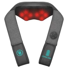 Nekteck Cordless Neck and Back Massager for Pain Relief Deep Tissue, Shiatsu ...