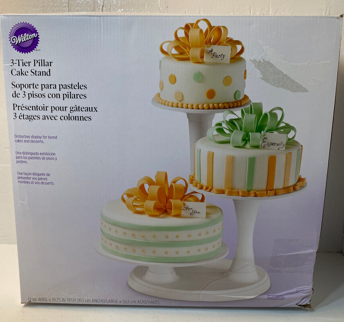 WILTON Tier Pillar Cake Stand ケーキスタンドパーティサイズ 307-350