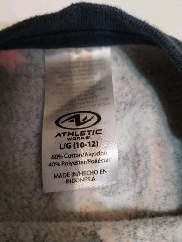 Athletic Works Sweatshirt Unicorn and Rainbows Size Girls L 10-12 NEW No Tags - Picture 6 of 6