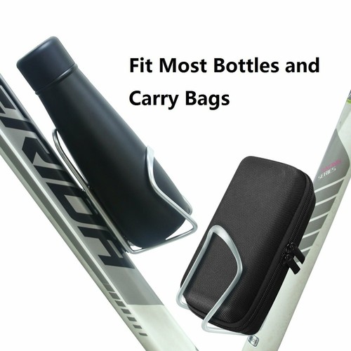 2 piezas Portabotellas de botella de agua para bicicleta de montaña aleación ligera plata - Imagen 2 de 9