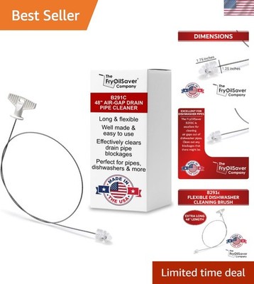 Versatile 48-Inch Drain Pipe Cleaning Brush for Home and Commercial Use