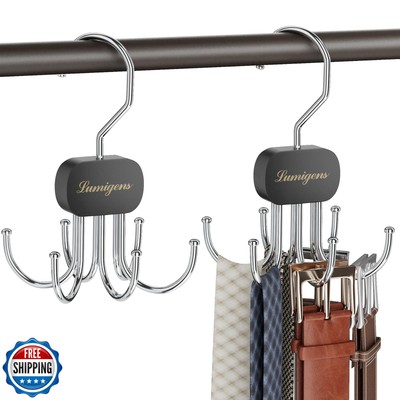 Belt Organizer for Closet,2PCS Tie Rack, Belt Tie Hanger for Closet,Tie Organ