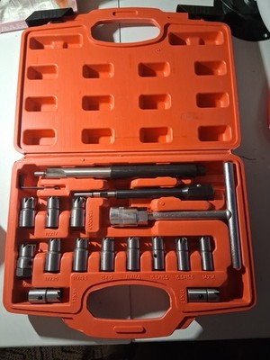 17-Piece Diesel Injector Nozzle Seat Cleaner Set Diesel Engine Injector Reamer