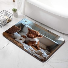 Bath Mat Featuring a Funny and Cute Calf Design, Soft and Comfortable Carpet,