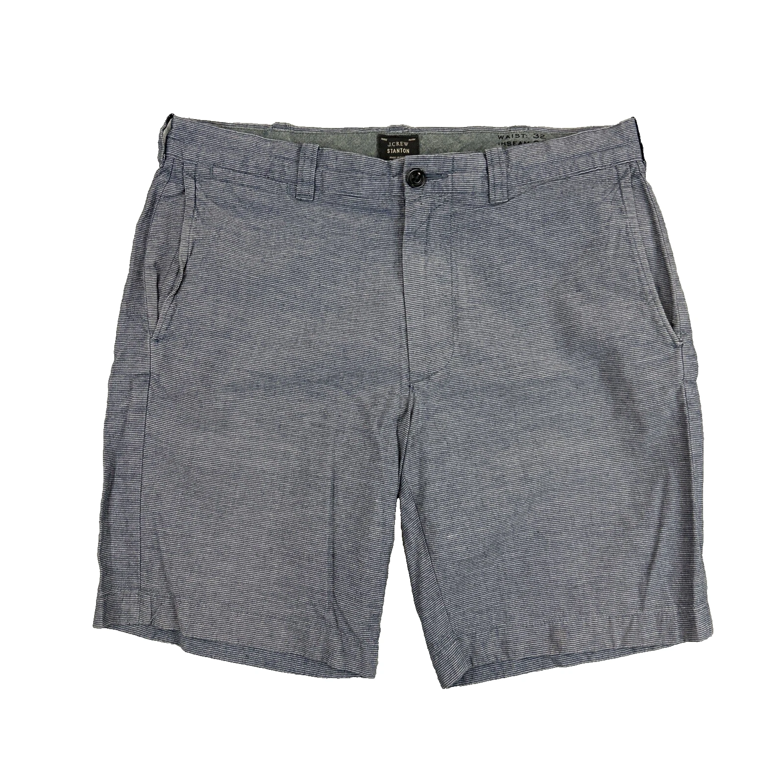 J.Crew Stanton Shorts Men 32* Baird McNutt Irish Linen Blend Blue Coastal Casual