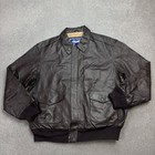 Veste de vol en cuir adulte X grand bombardier marron aviateur militaire USAA...