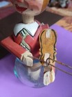 Hand-Carved Vintage German Wine Cork Stopper Mechanical Man Playing A Violin — photo 5