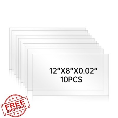 Hosifiy 10 Pcs 8x12'' 0.02'' Acrylic Sheets