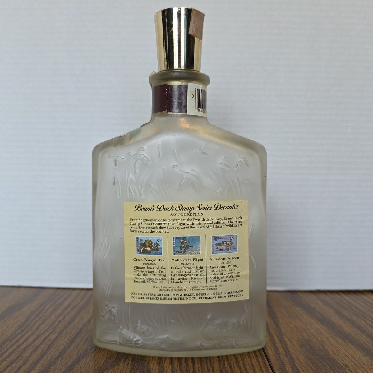 Jim Beam Duck Stamp Series Decanter American Wigeon Second Edition