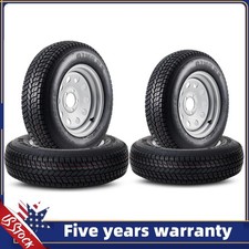 4-pack St20575d15 Trailer Tires Wheels 15 Rims 5 Lug On 4.5 Load Range C