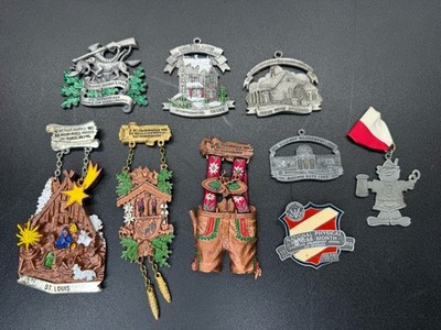 Lot 9 Vintage Volksmarch Hiking Medals Adventure St Louis Missouri Award 1980s