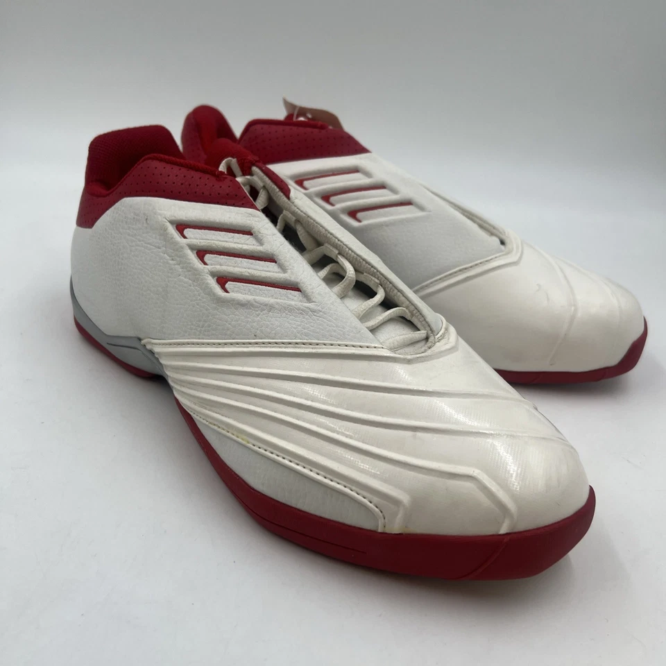 Adidas TMAC II 2 bajas de colección Deadstock para hombre talla 11 blanco rojo 019483 nuevas sin caja Foto 4 de 4