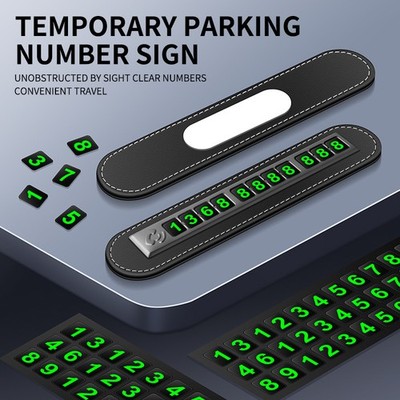 Car Temporary Parking Card Phone Number Plate Auto Accessory