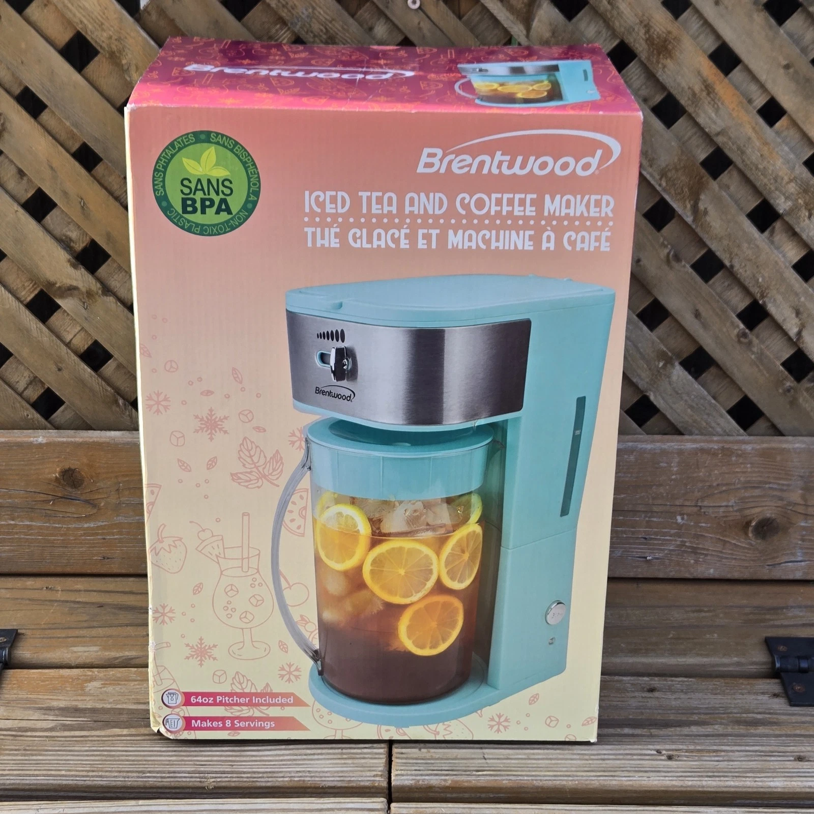Brentwood Iced Tea And Coffee Maker With 64 Ounce Pitcher Blue KT-2150BL NEW
Opens in a new window o