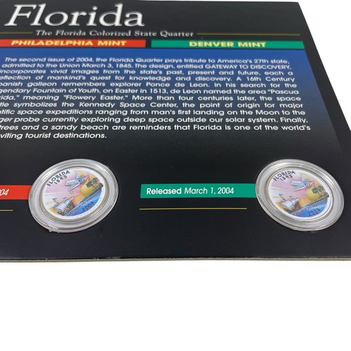 The American Historic Colorized State Quarters Florida AHS8056, Not Sealed - Picture 3 of 3