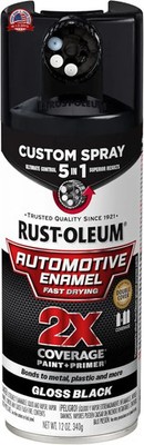 Rust-Oleum 2X Automotive Enamel Custom Spray 5-in-1 Spray Paint, 12 oz, Gloss Bl